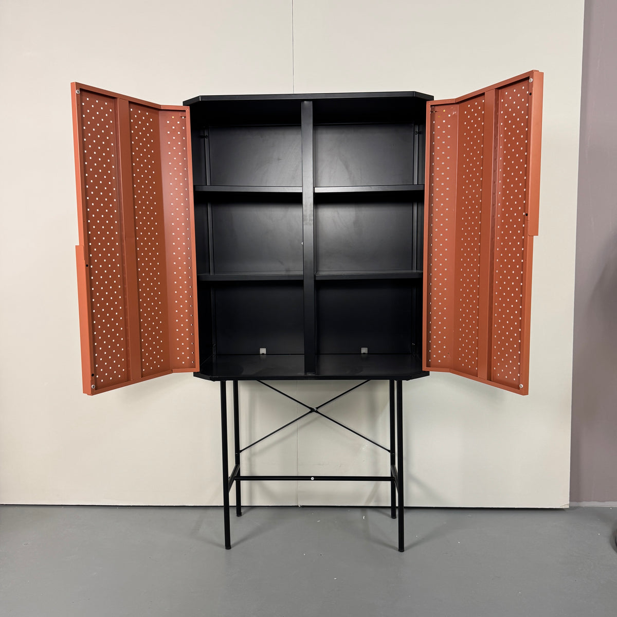 SAMPLE | China Cabinet | Orange/Black