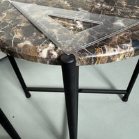 SAMPLE | Bijzettafels set van 2 | Zwart/Marmer deco