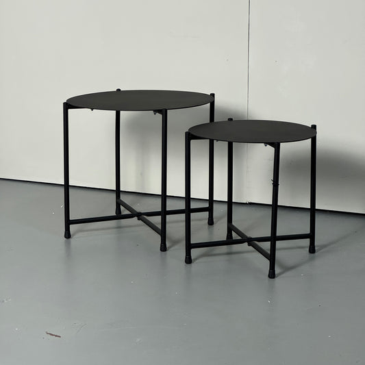 SAMPLE | Bijzettafels set van 2 | Zwart