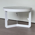 SAMPLE | Bijzettafel | Wit/Marmer deco