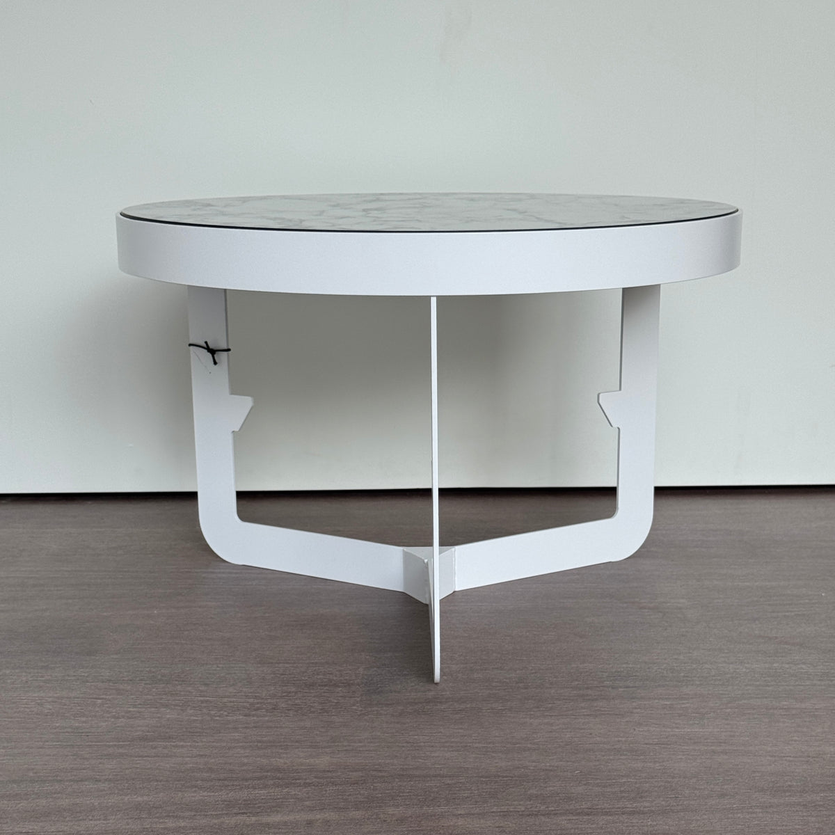 SAMPLE | Bijzettafel | Wit/Marmer deco