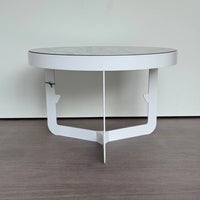 SAMPLE | Bijzettafel | Wit/Marmer deco