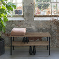 RIZZOLI BENCH Hallway Bench - Black / Oak