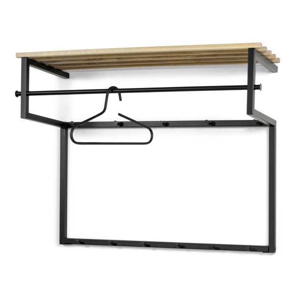 Product RIZZOLI (100 cm) Wall mounted coat rack - Black / Oak
