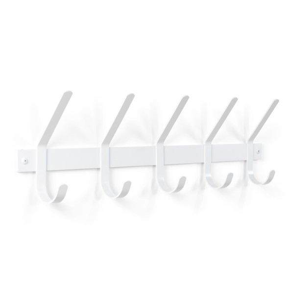 Product DEXTER 5 Wall mounted coat rack - White