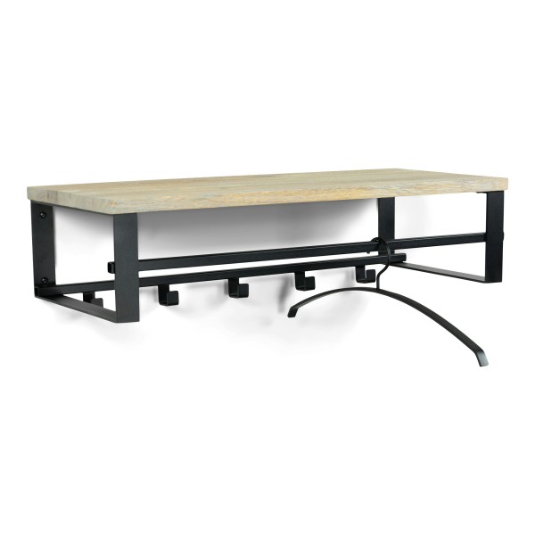 Product RUMO 3 Wandkapstok - Zwart / Eiken