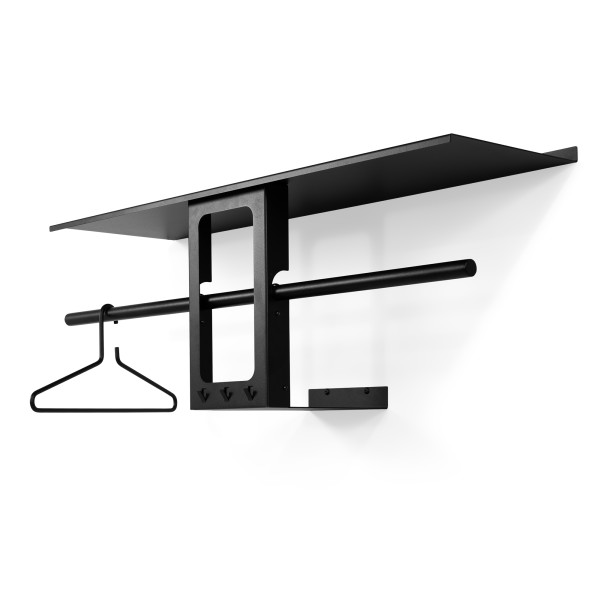 Product LUNO SMALL 100 Wandkapstok - Zwart