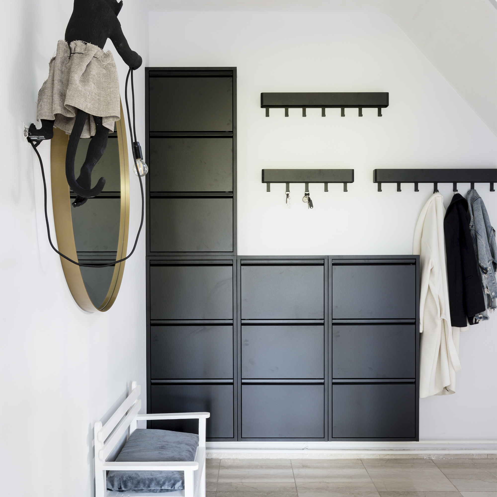 BILLY 3 Shoe cabinet - Black_1