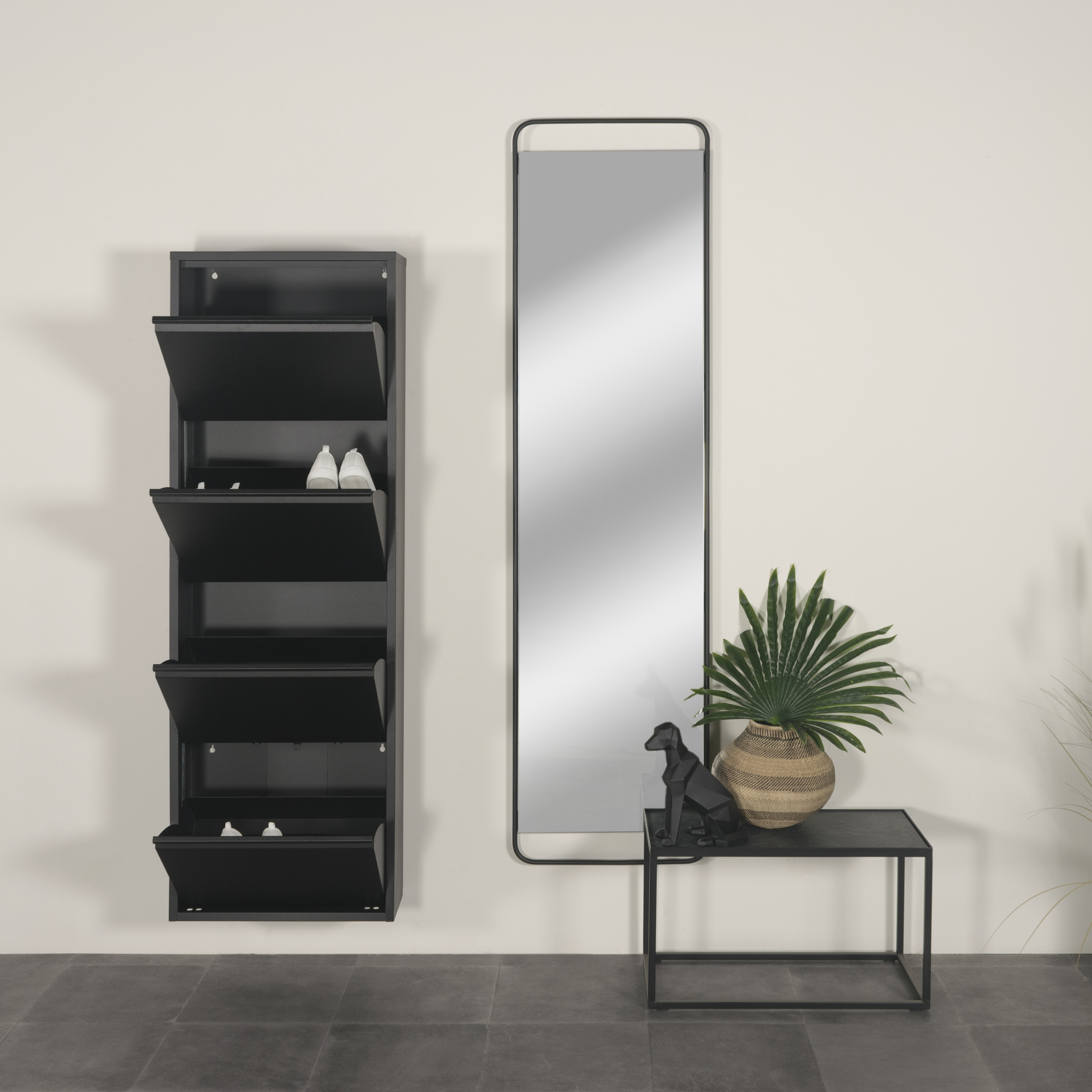 BILLY 4 Shoe cabinet - Black_1