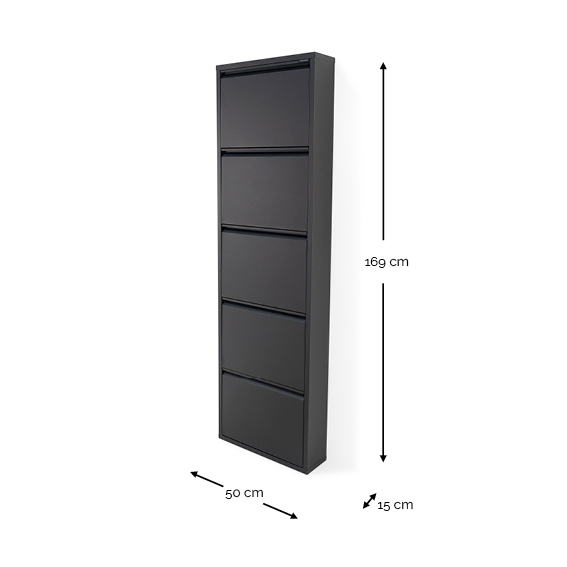 BILLY 5 Schoenenkast - Zwart_7