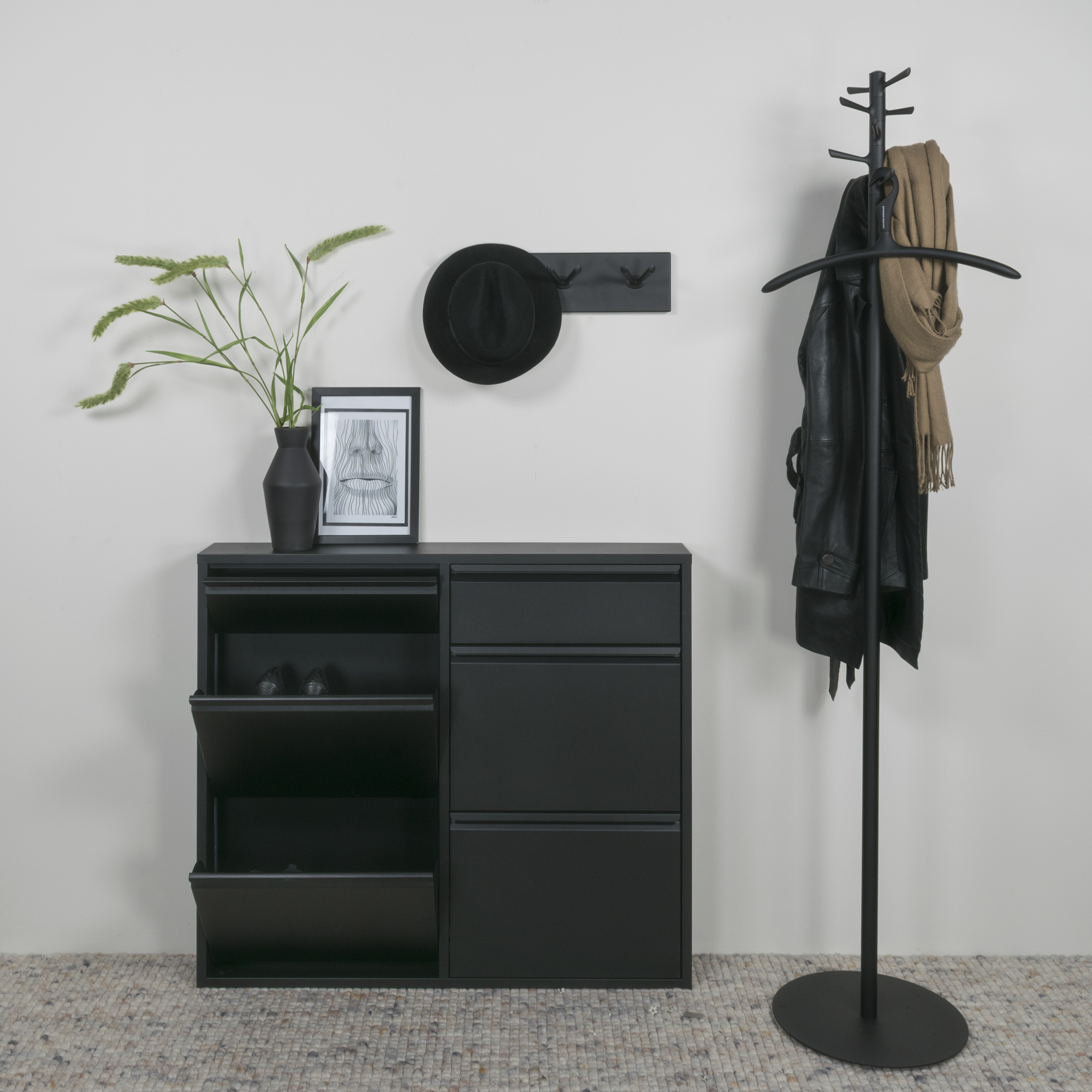 BILLY 6 Shoe cabinet - Black_1