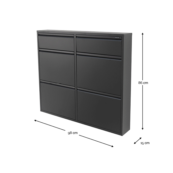BILLY 6 Shoe cabinet - Black_8