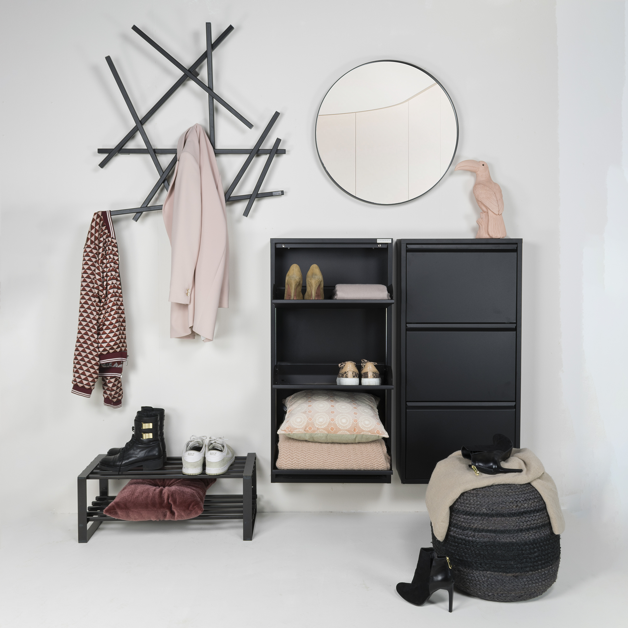 MATCHES XS Wall coat rack - Black_7