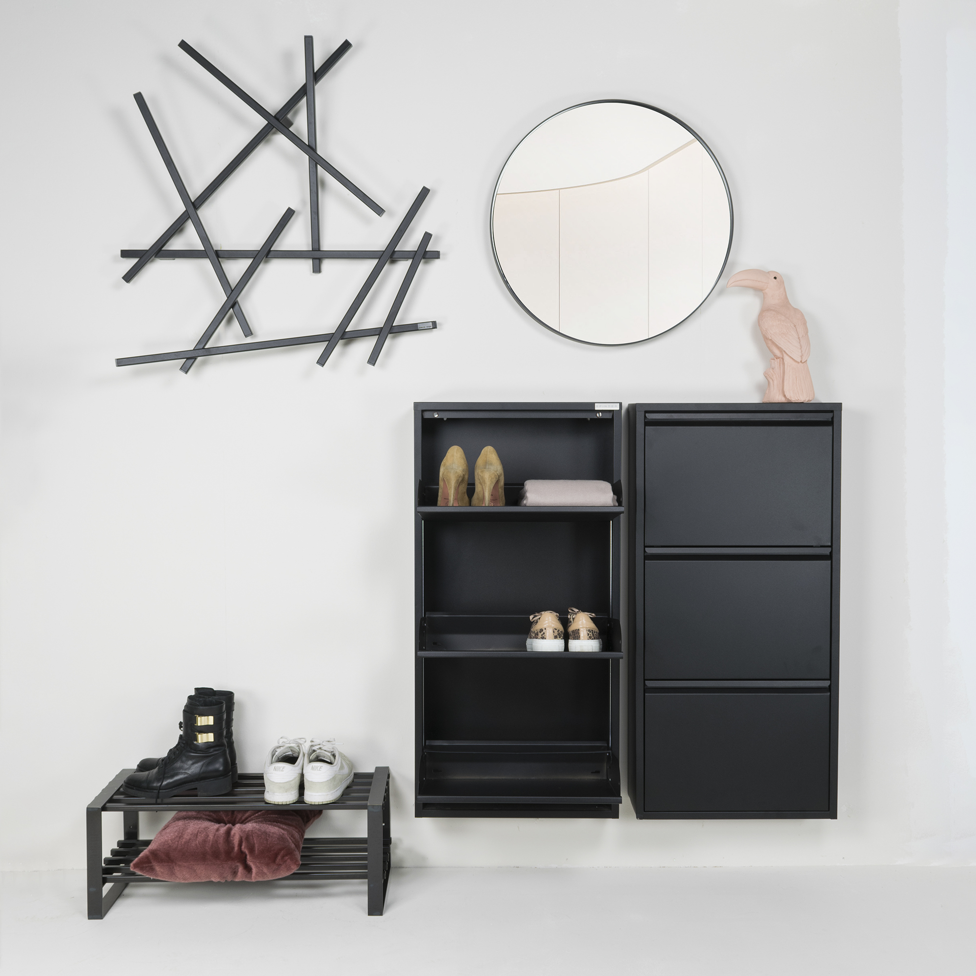 MATCHES XS Wall coat rack - Black_8