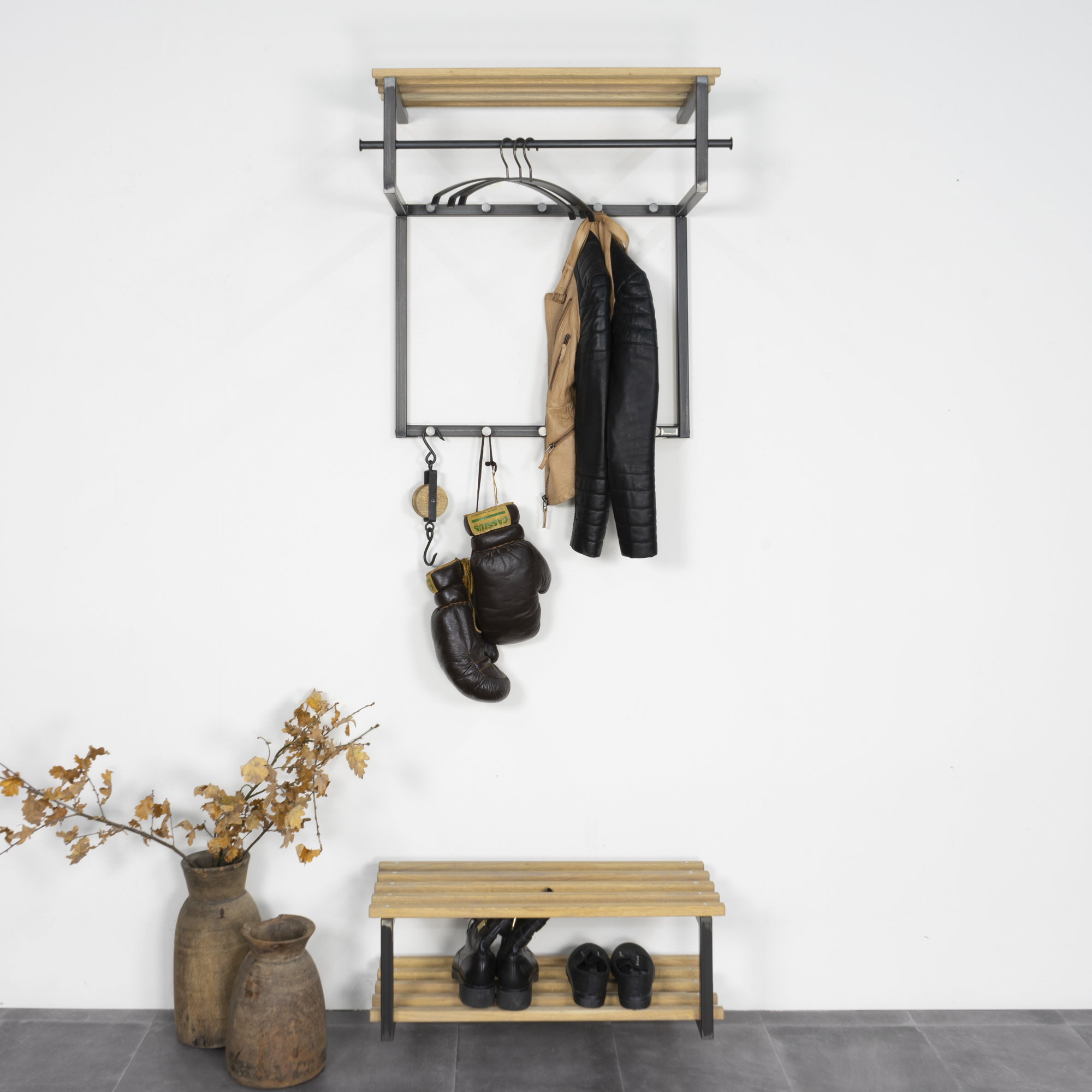 RIZZOLI Coat rack - Blacksmith / Oak_3