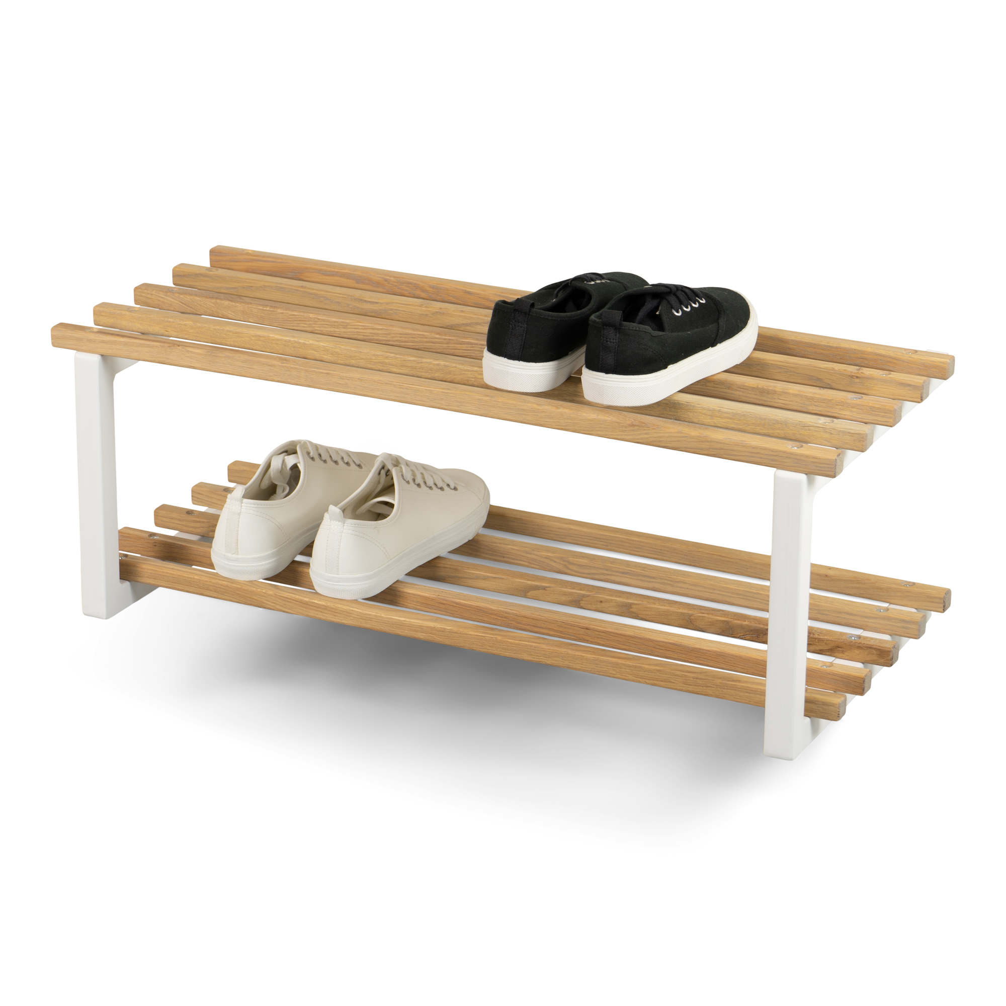 RIZZOLI / MARCO Shoe rack - White / Oak_3