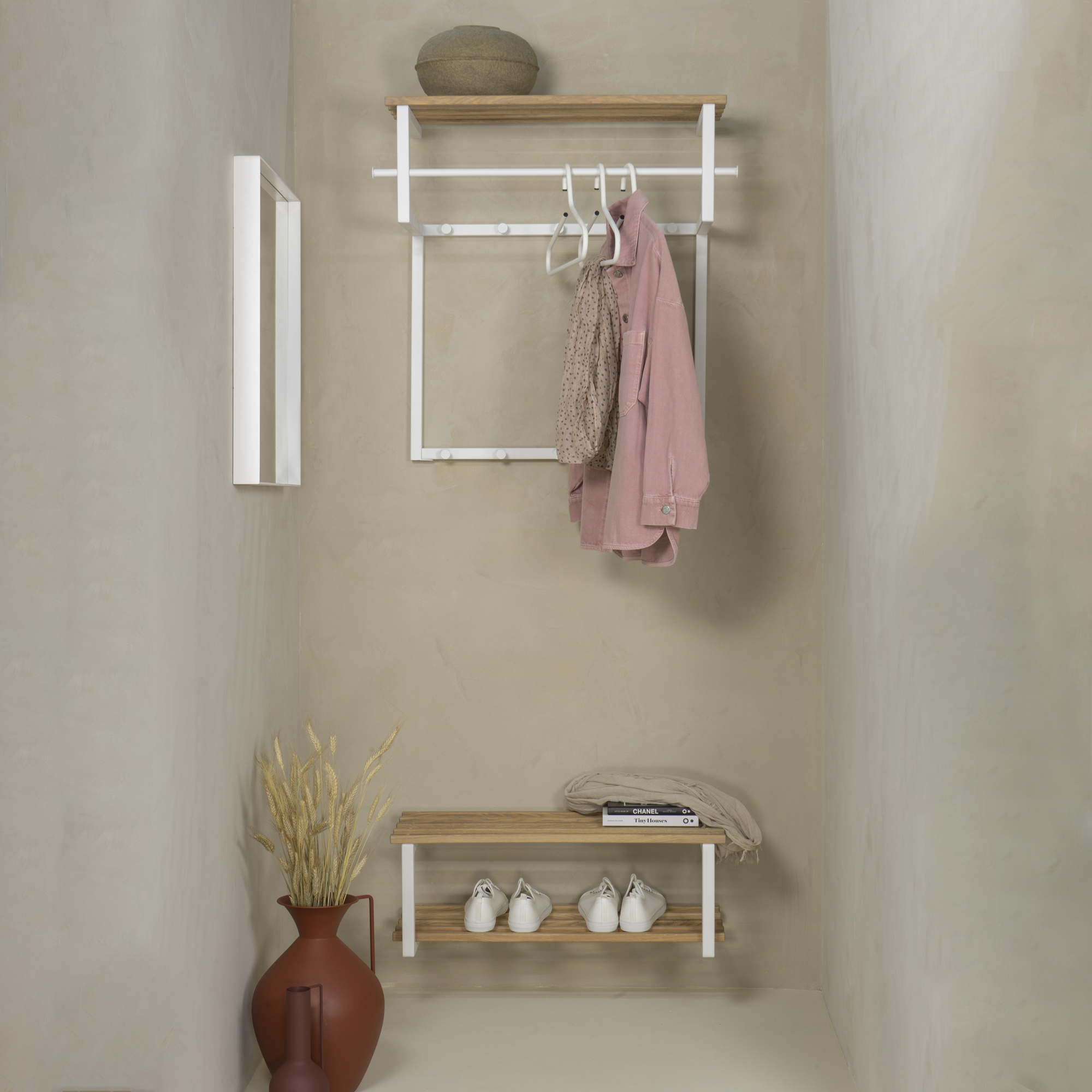 RIZZOLI / MARCO Shoe rack - White / Oak_6
