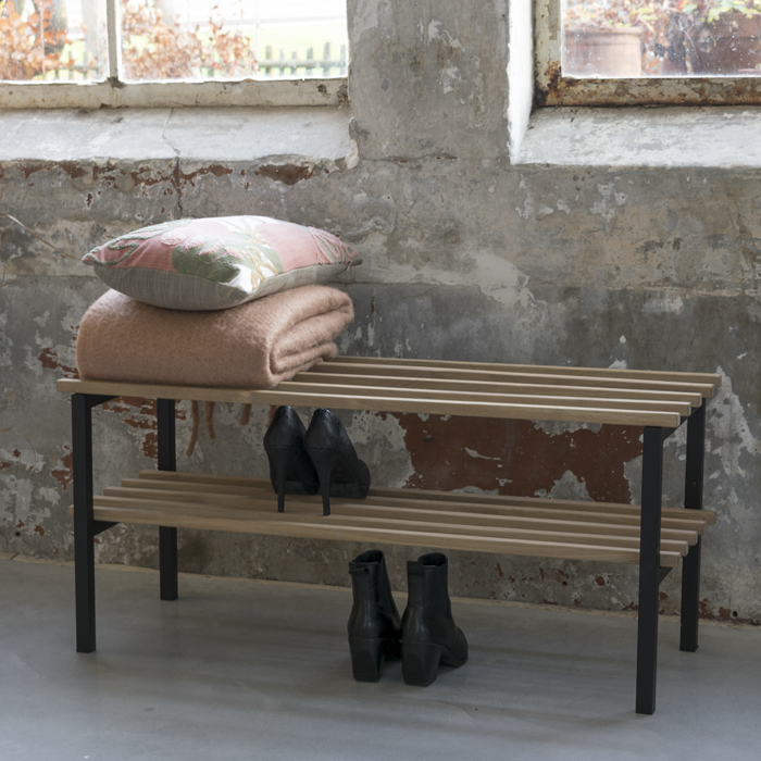 RIZZO BENCH Hall bench - Black / Oak_7
