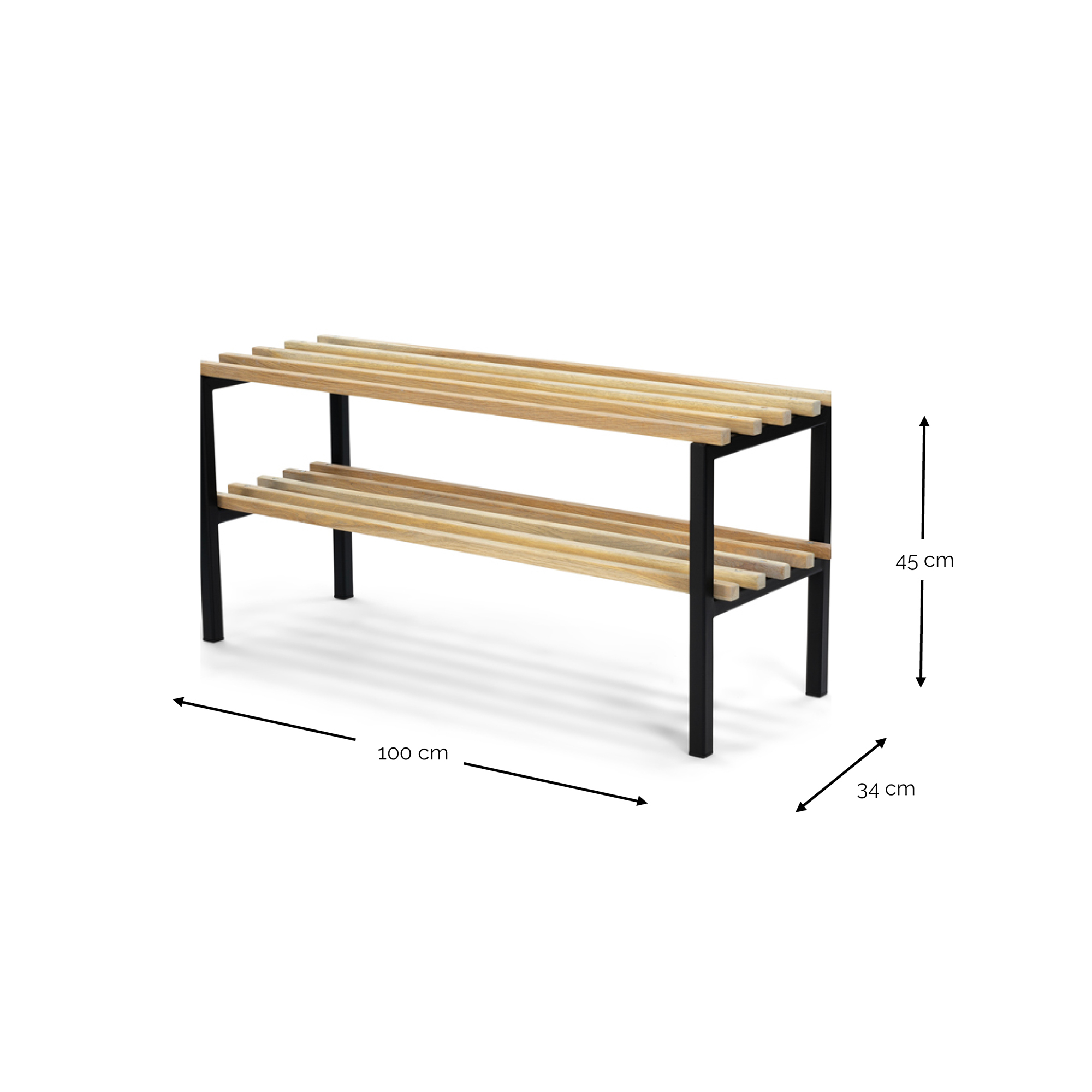 RIZZO BENCH Hall bench - Black / Oak_10
