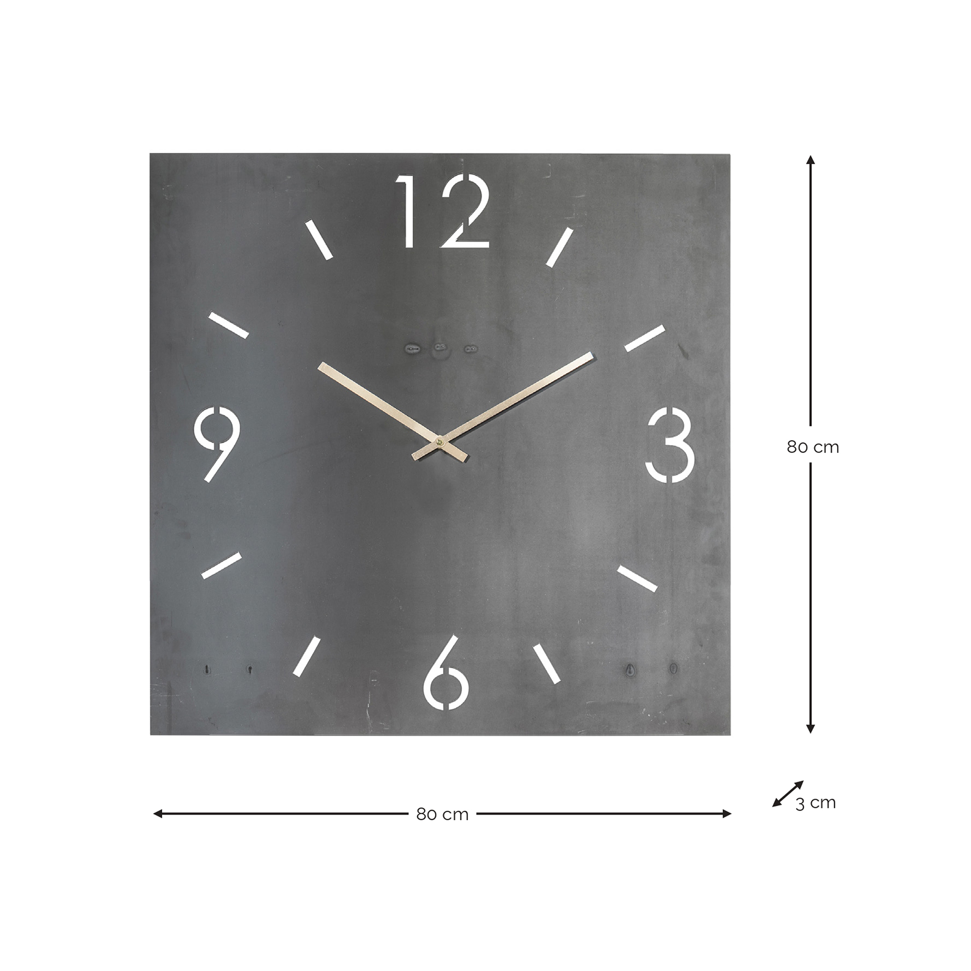 TIME 80 x 80 Clock - Black_3