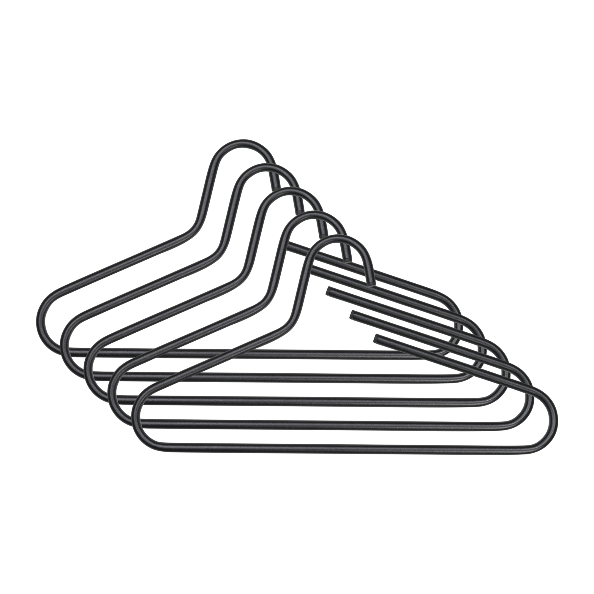 VICTORIE Coat hangers (set of 5 pieces) - Black_4