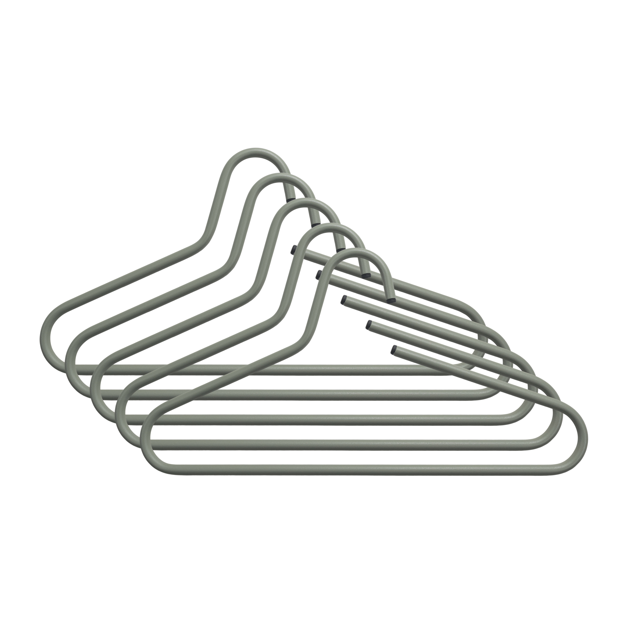 VICTORIE Coat hangers (set of 5 pieces) - Dusty Green_4