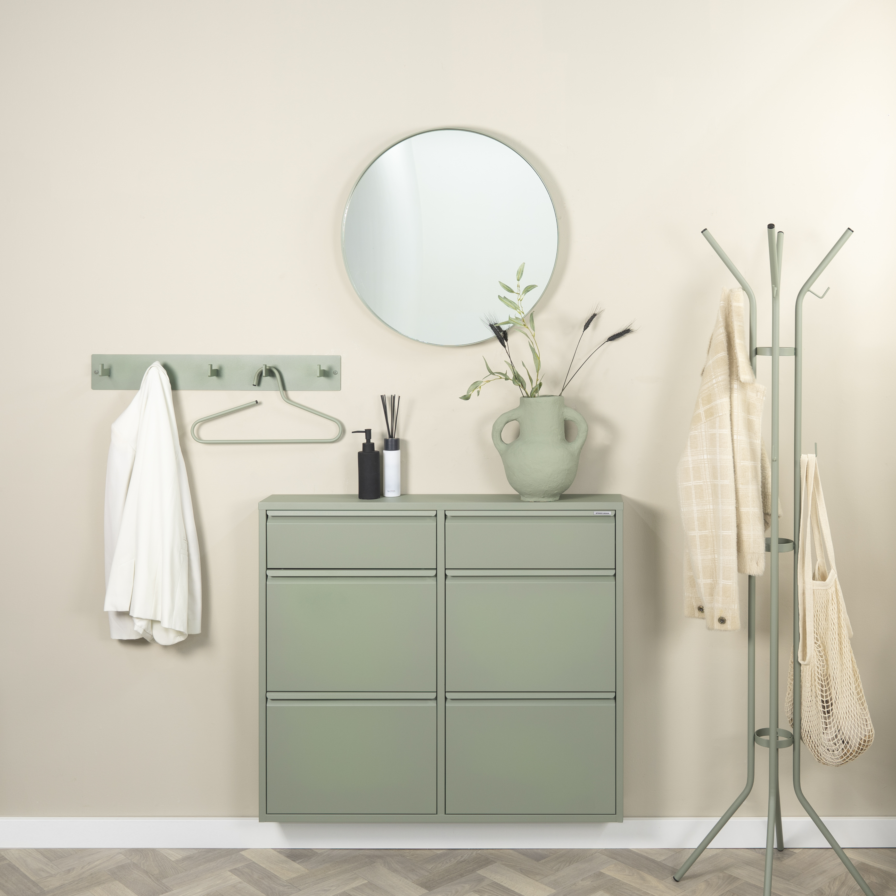 BILLY 6 Shoe cabinet - Dusty Green_1
