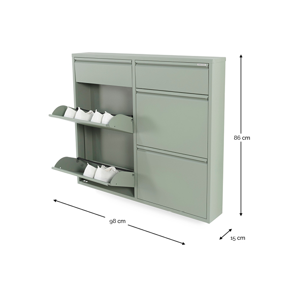 BILLY 6 Shoe cabinet - Dusty Green_6