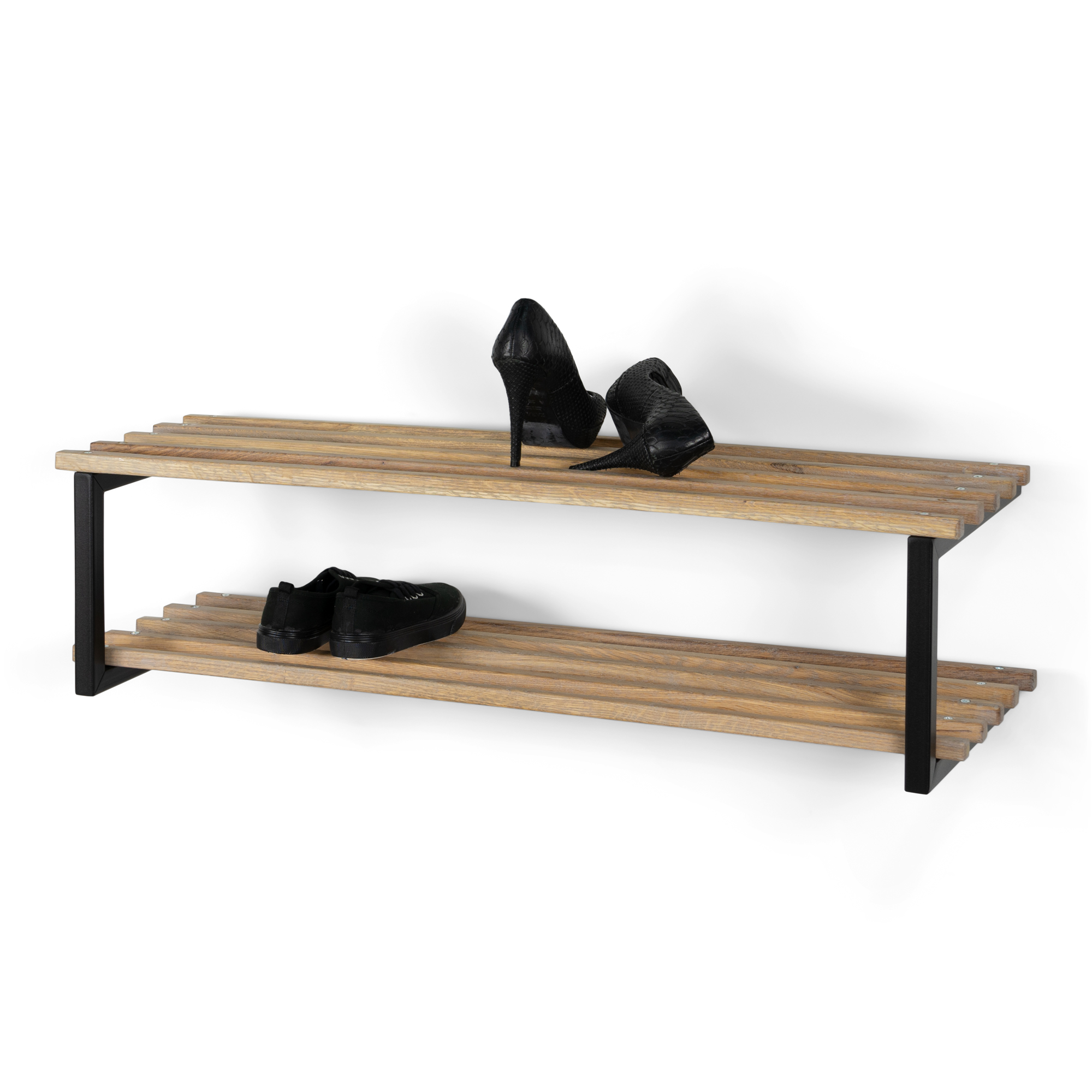 RIZZOLI / MARCO XL (100 cm) Shoe rack - Black / Oak_3