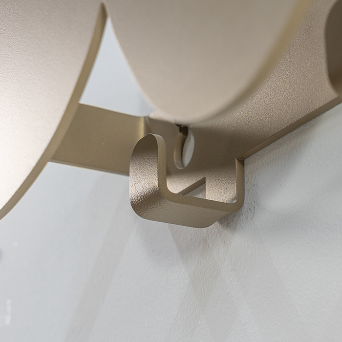 Spinder x Eva van de Ven - TUMULO Large Wall mounted coat rack - Champagne_5