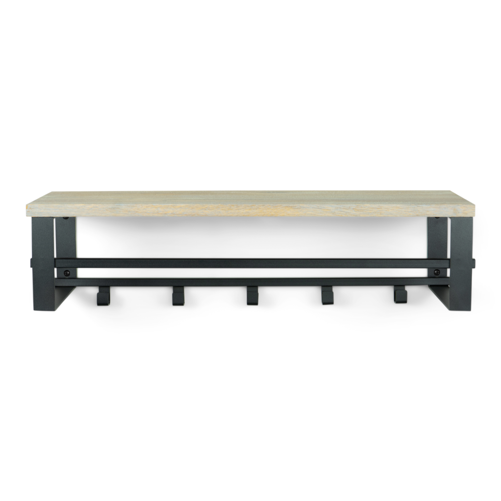 RUMO 3 Wall mounted coat rack - Black / Oak_4