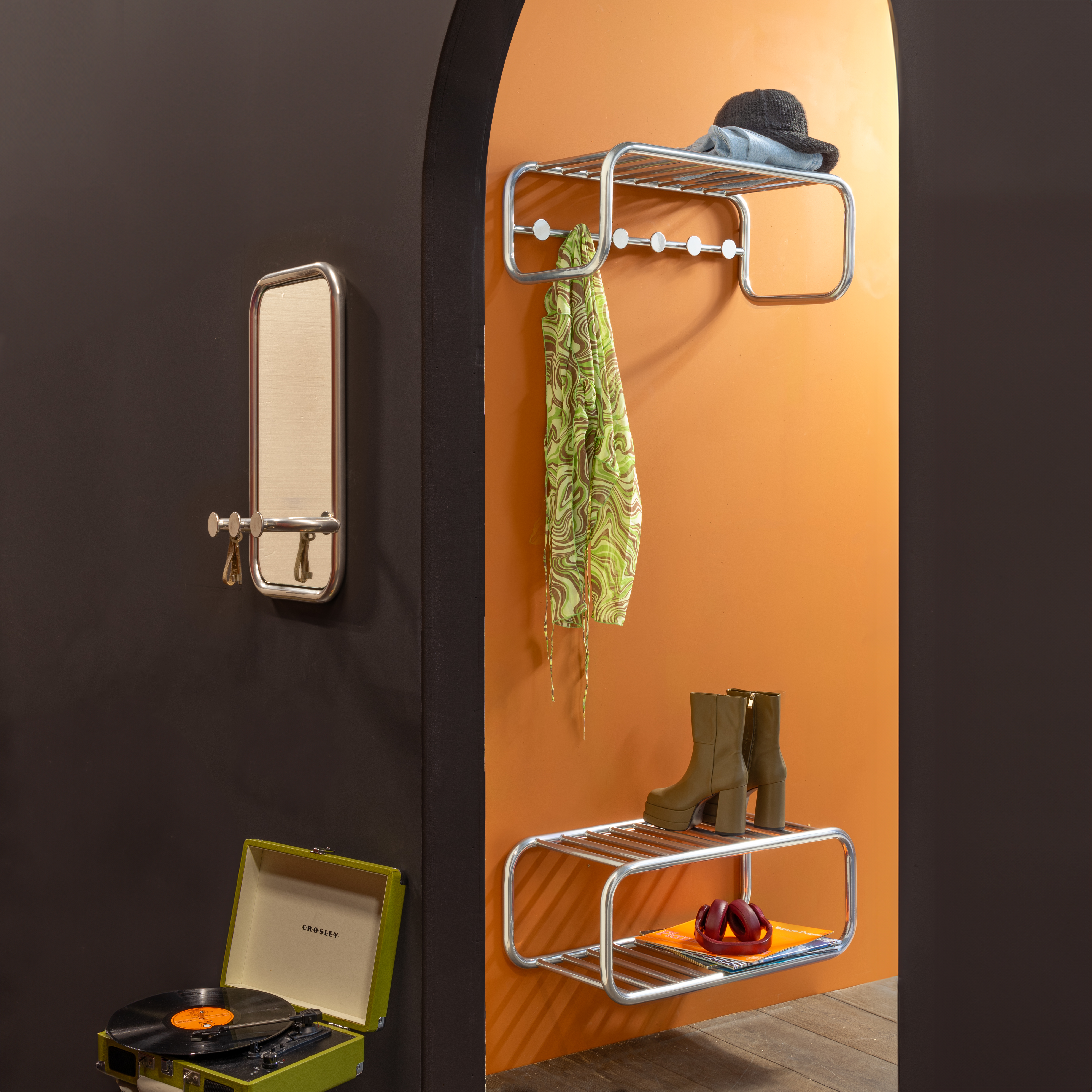 RETRO Shoe rack - Groovy Chrome_7