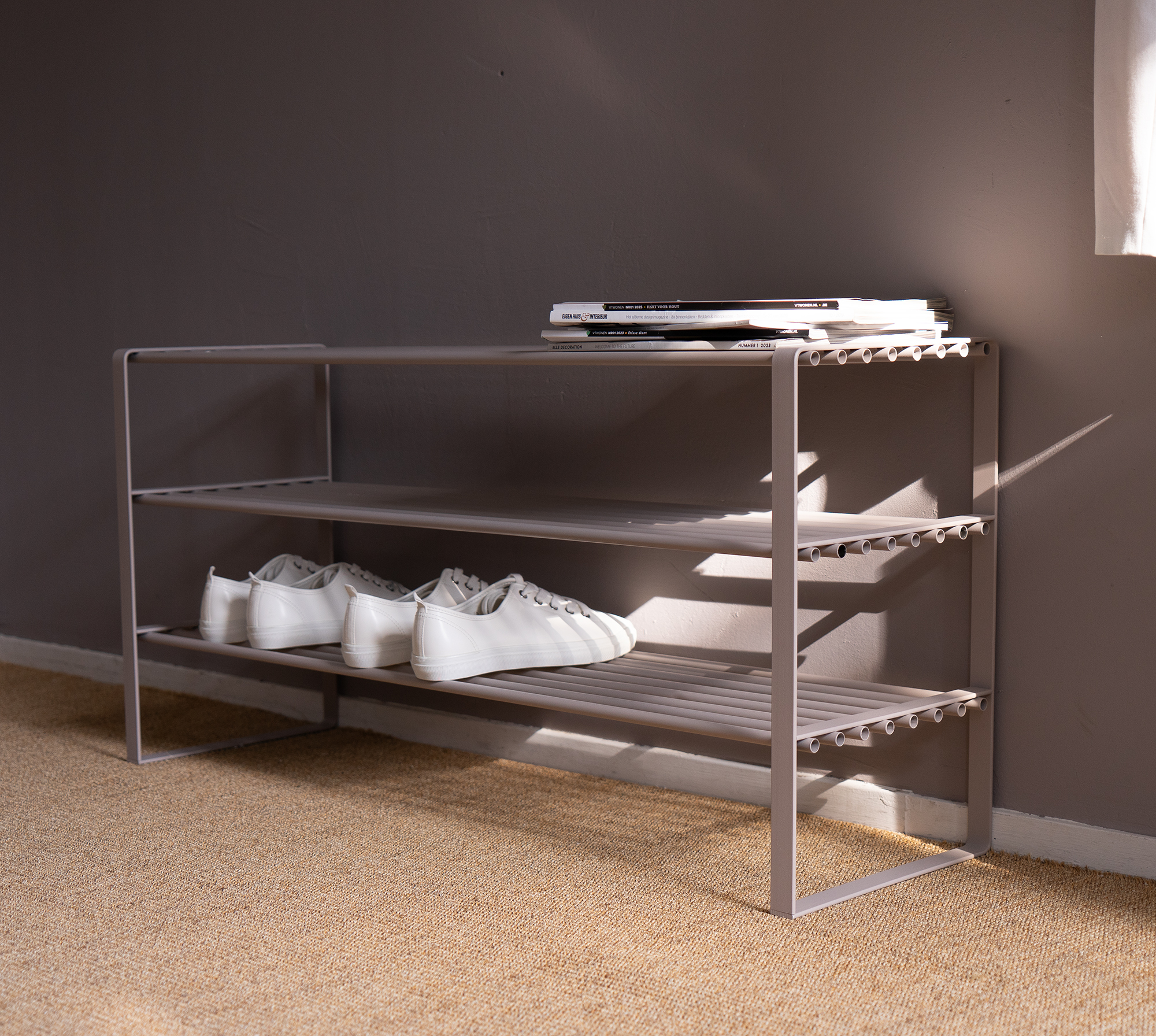 REX SR 2 - 100 cm Shoe rack - Silky Taupe_1