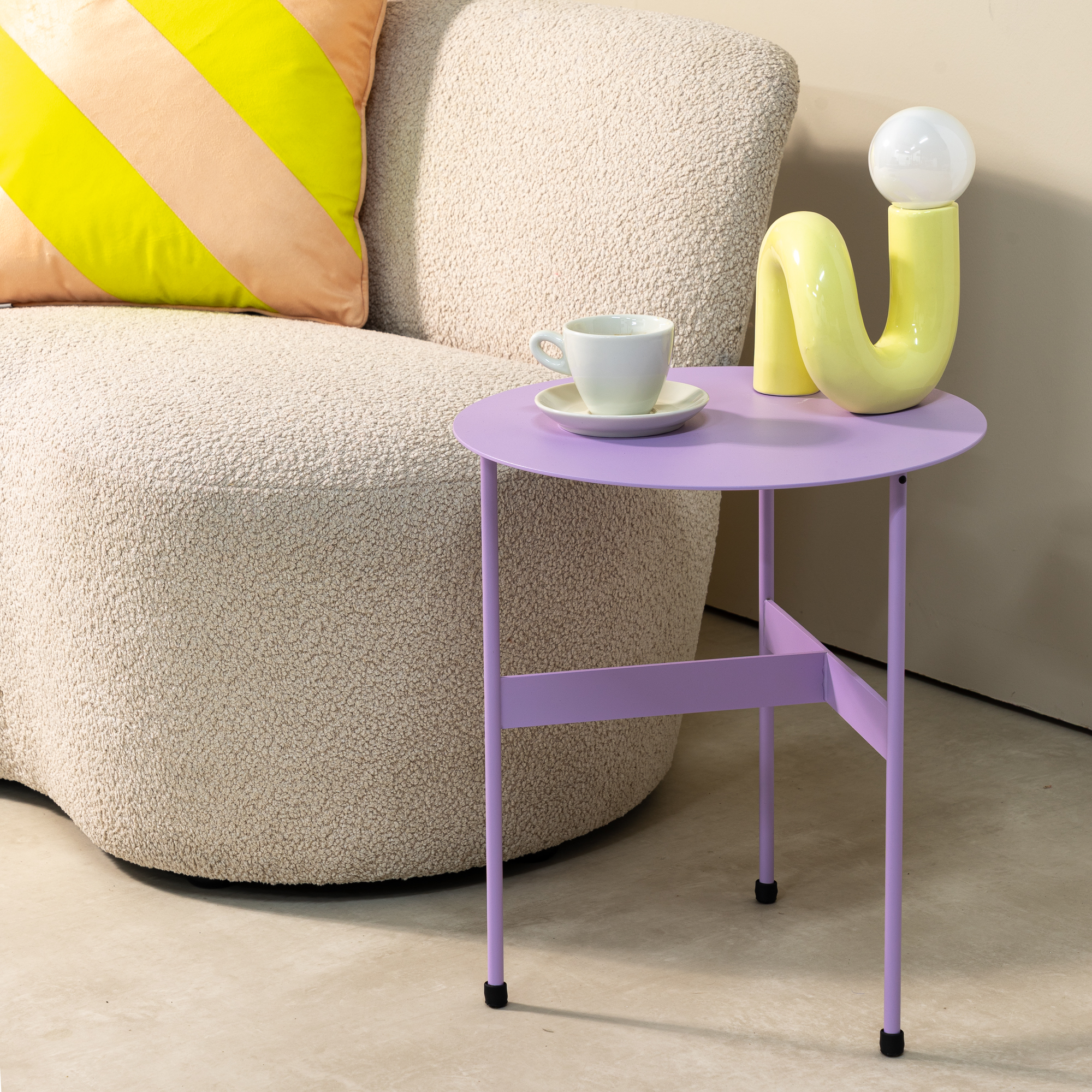 MIRA HIGH Side Table - Soft Lilac_1