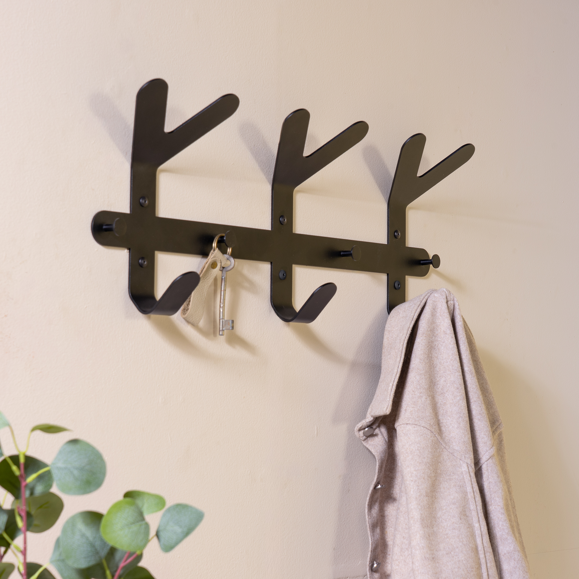 FRONDO Wandkapstok - Zwart_1