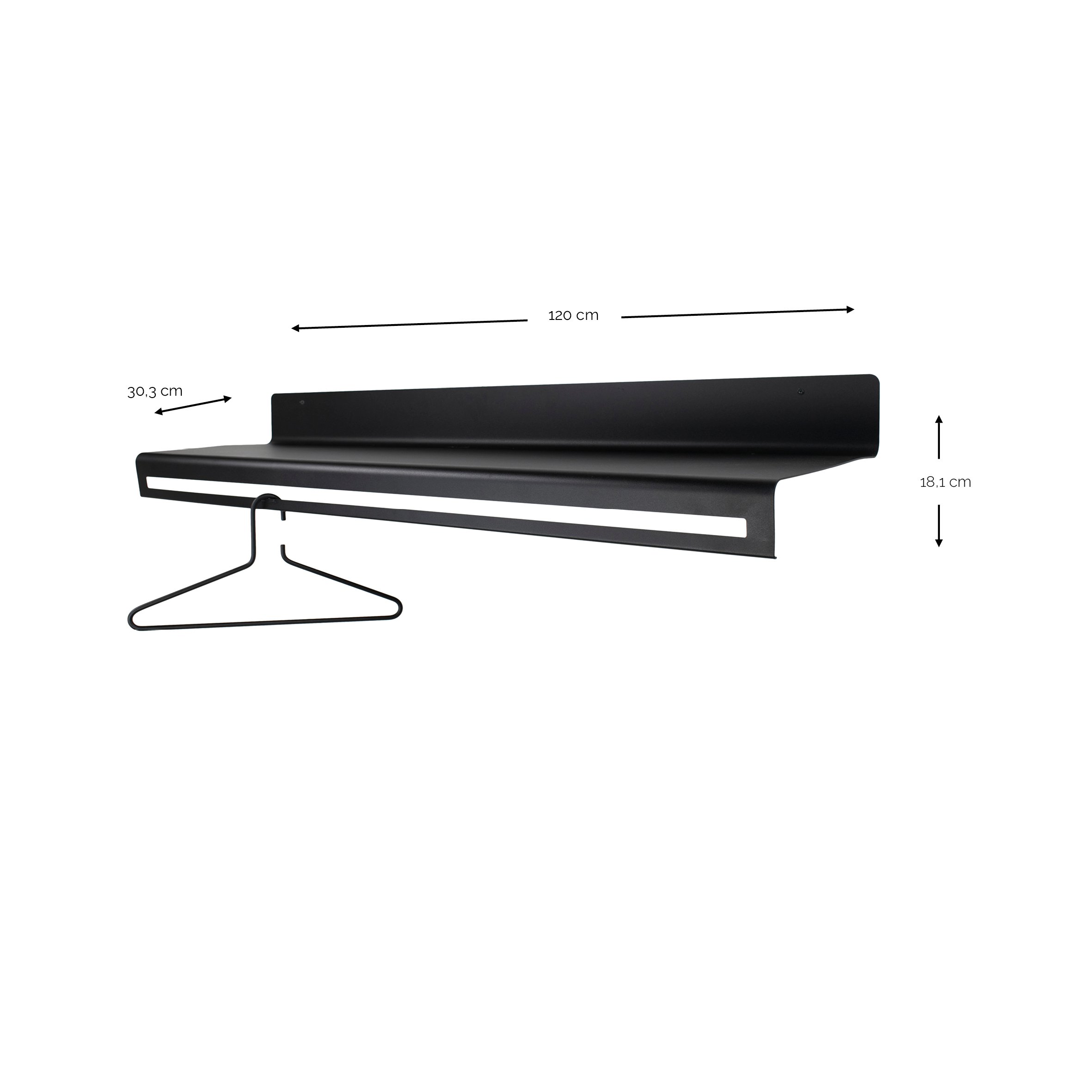SWAY 120 Wandkapstok - Zwart_10