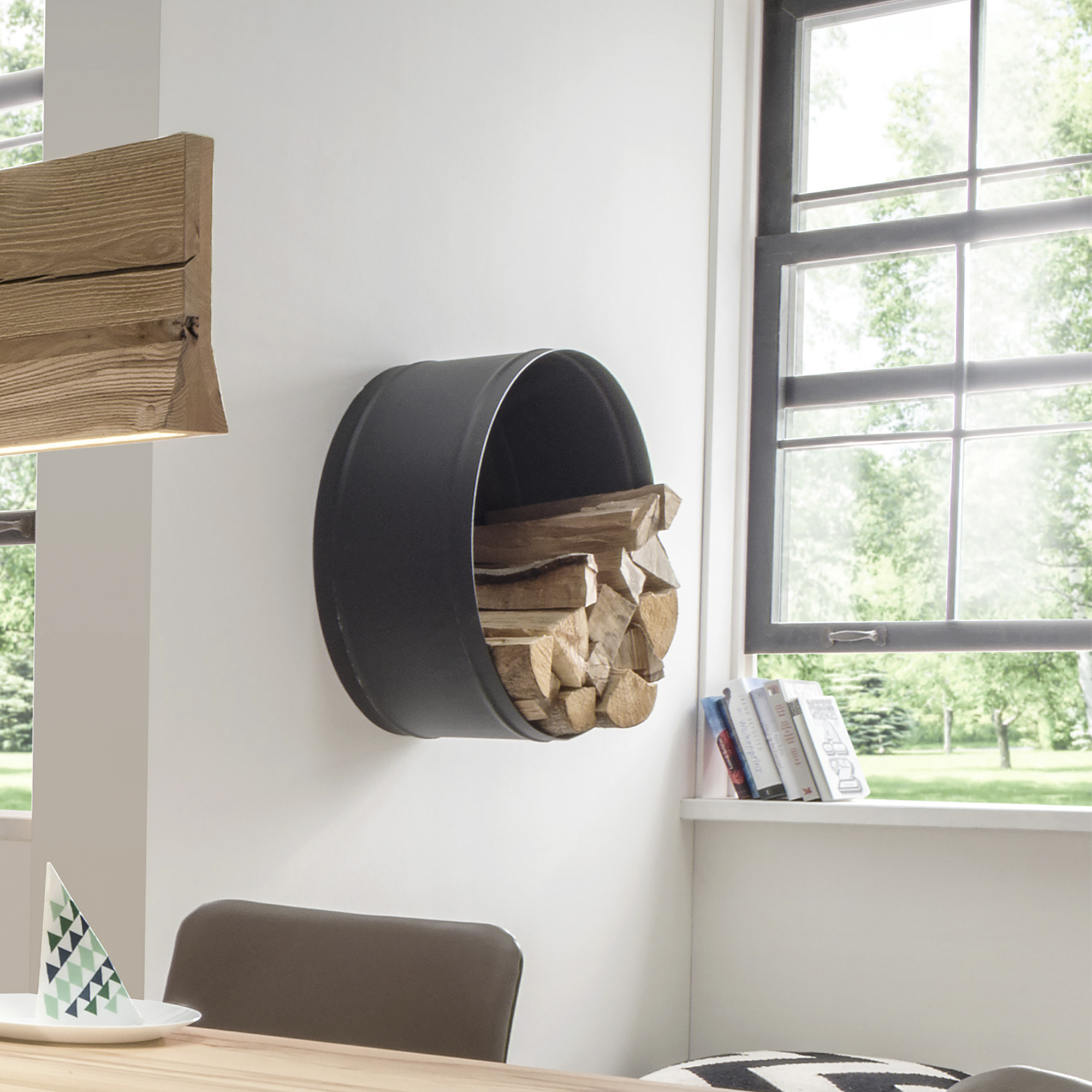 BANSHEE ø 60 Houtopslag - Zwart_1