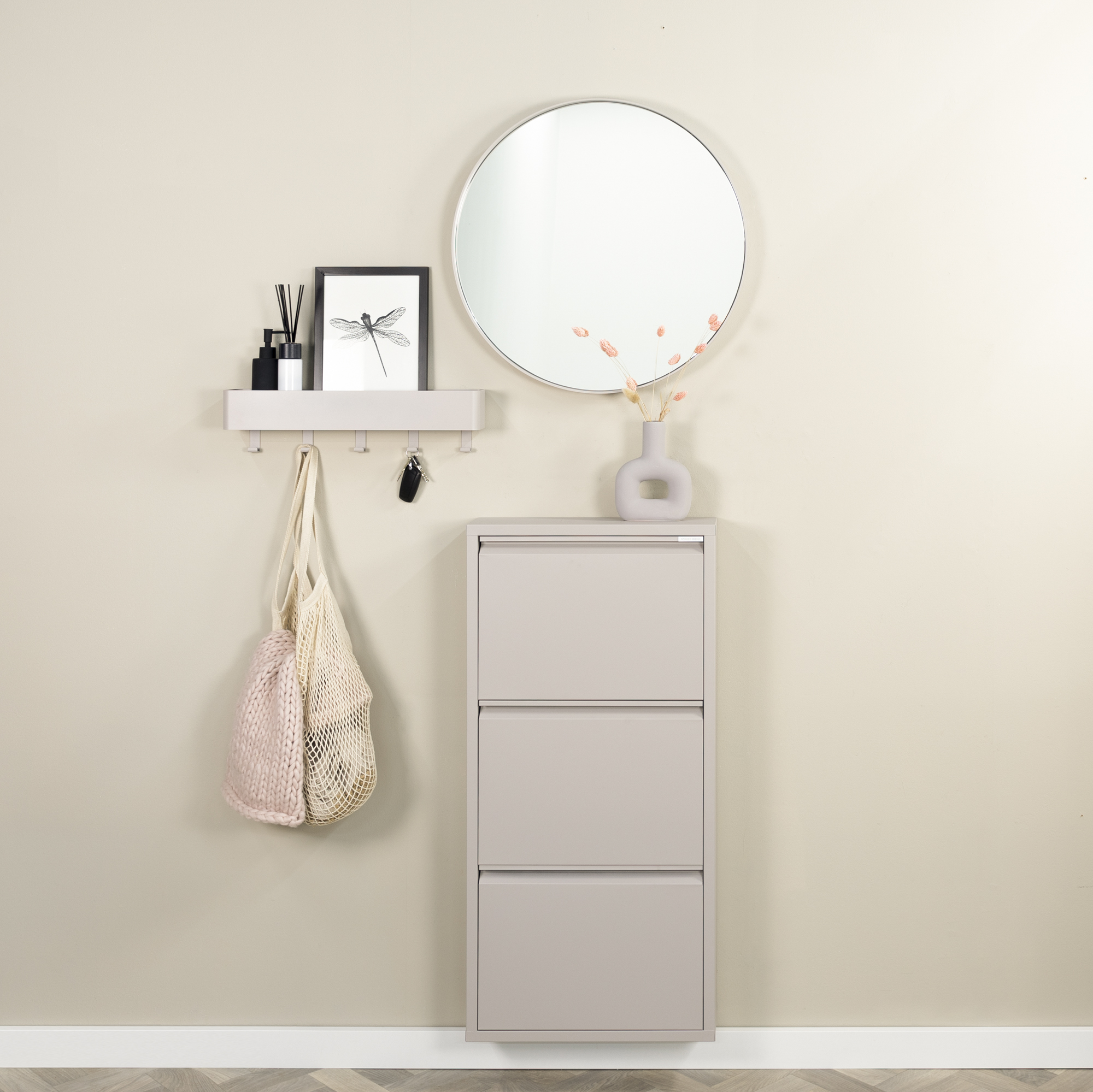 BILLY 3 Shoe cabinet - Silky Taupe_7