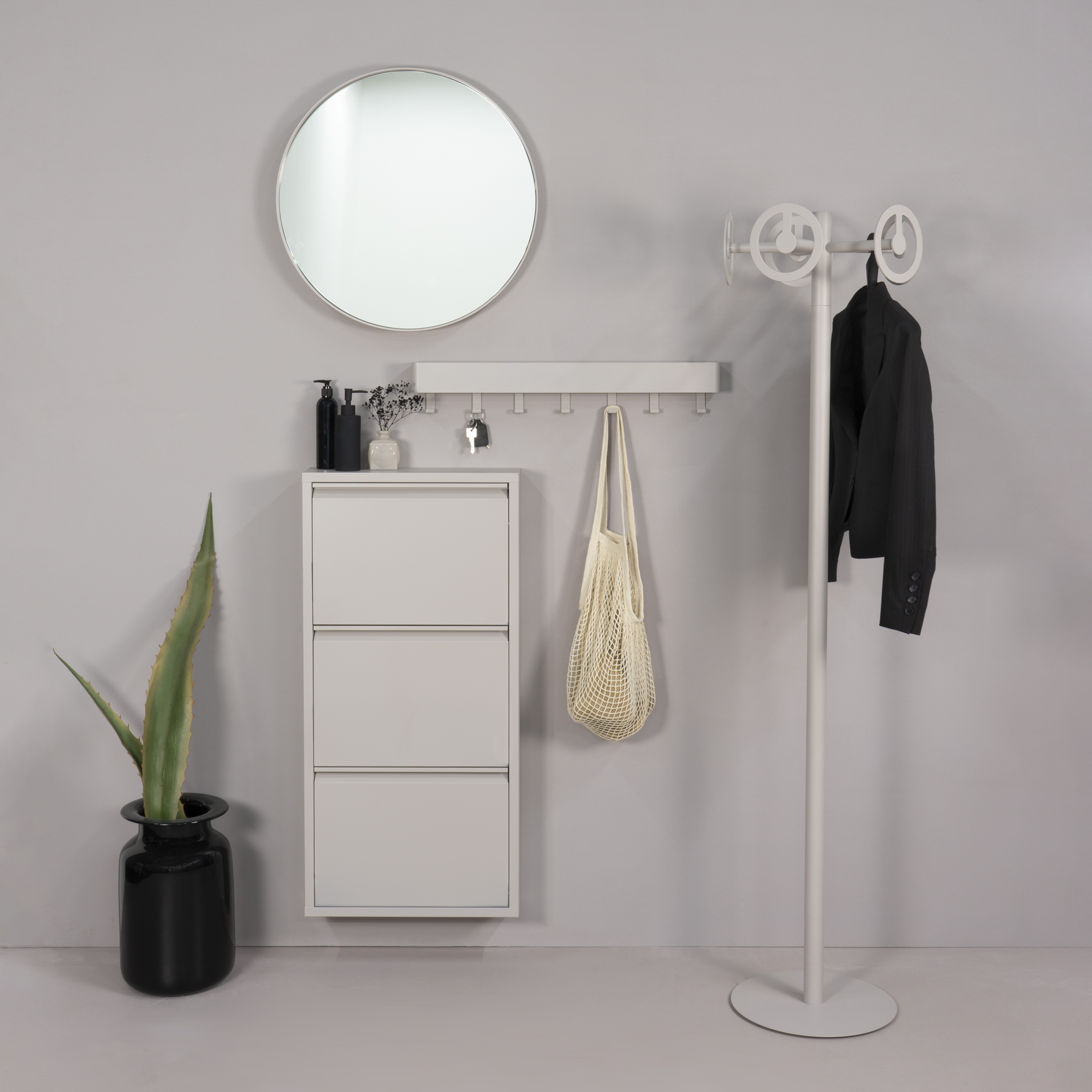 BILLY 3 Shoe cabinet - Silky Taupe_8