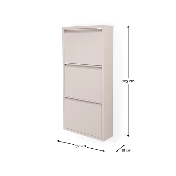 BILLY 3 Shoe cabinet - Silky Taupe_9