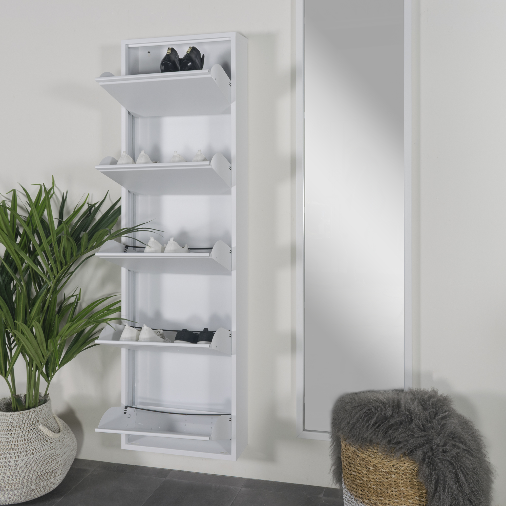 BILLY 5 Shoe Cabinet - White_1