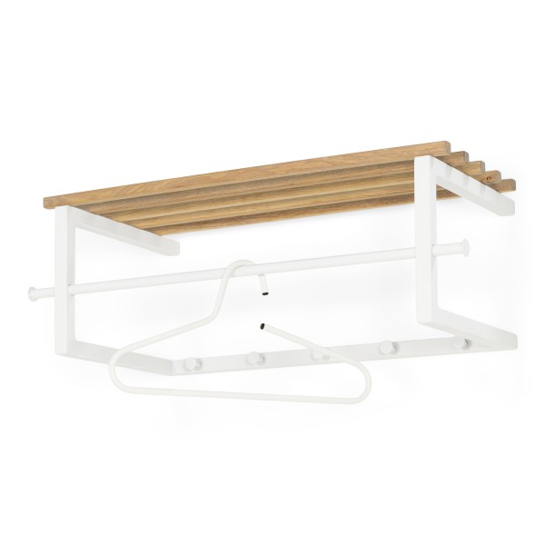 Product MARCO Wandkapstok - Wit / Eiken