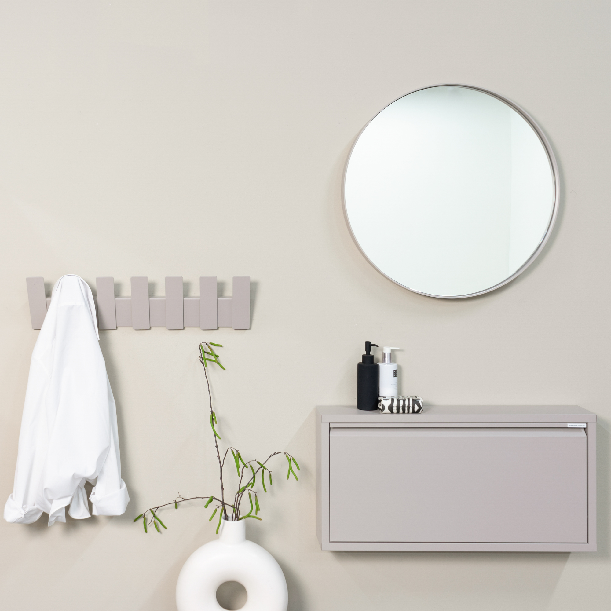 ANGLE 7 Wall coat rack - Silky Taupe_6