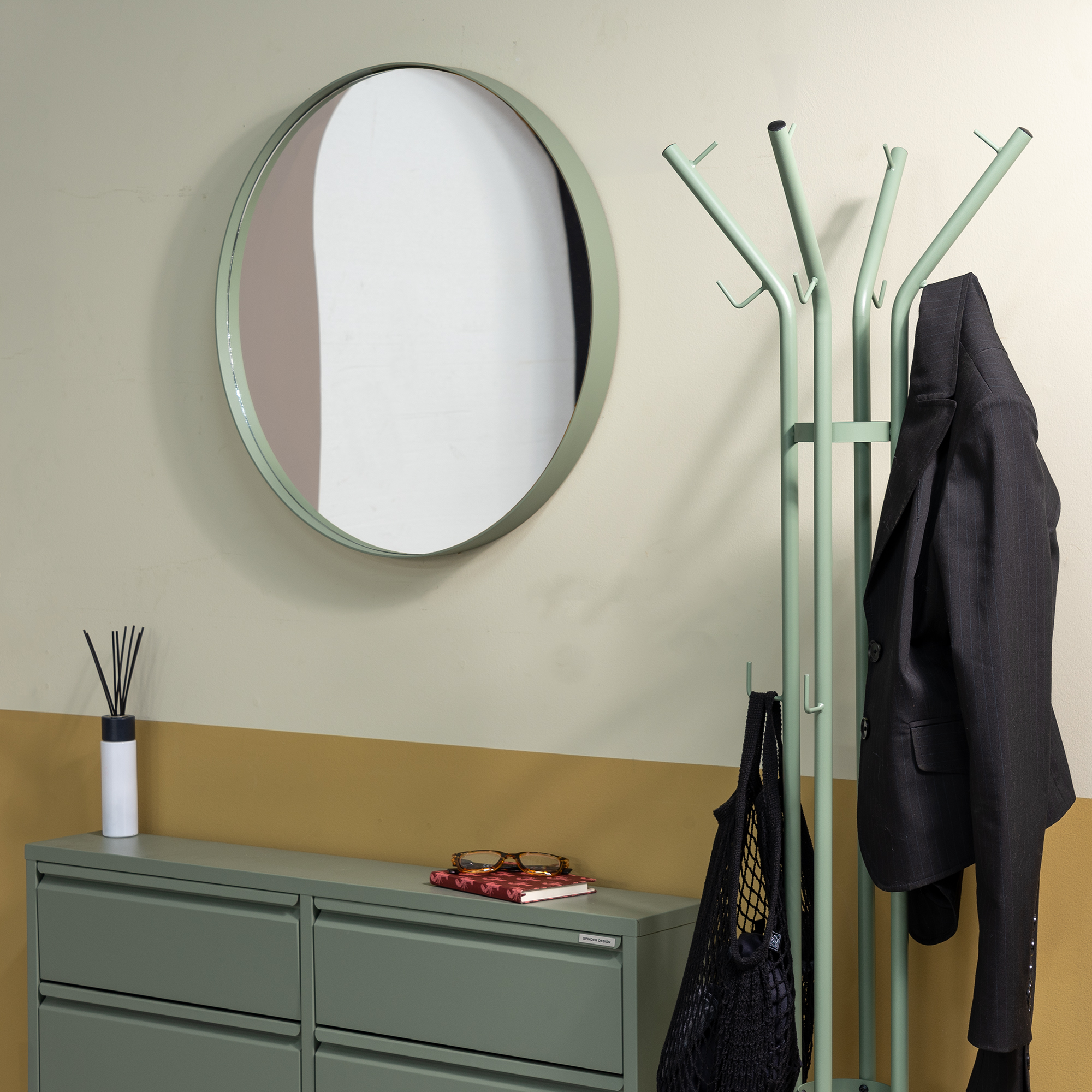 CHARLY freestanding coat rack - Dusty Green_1
