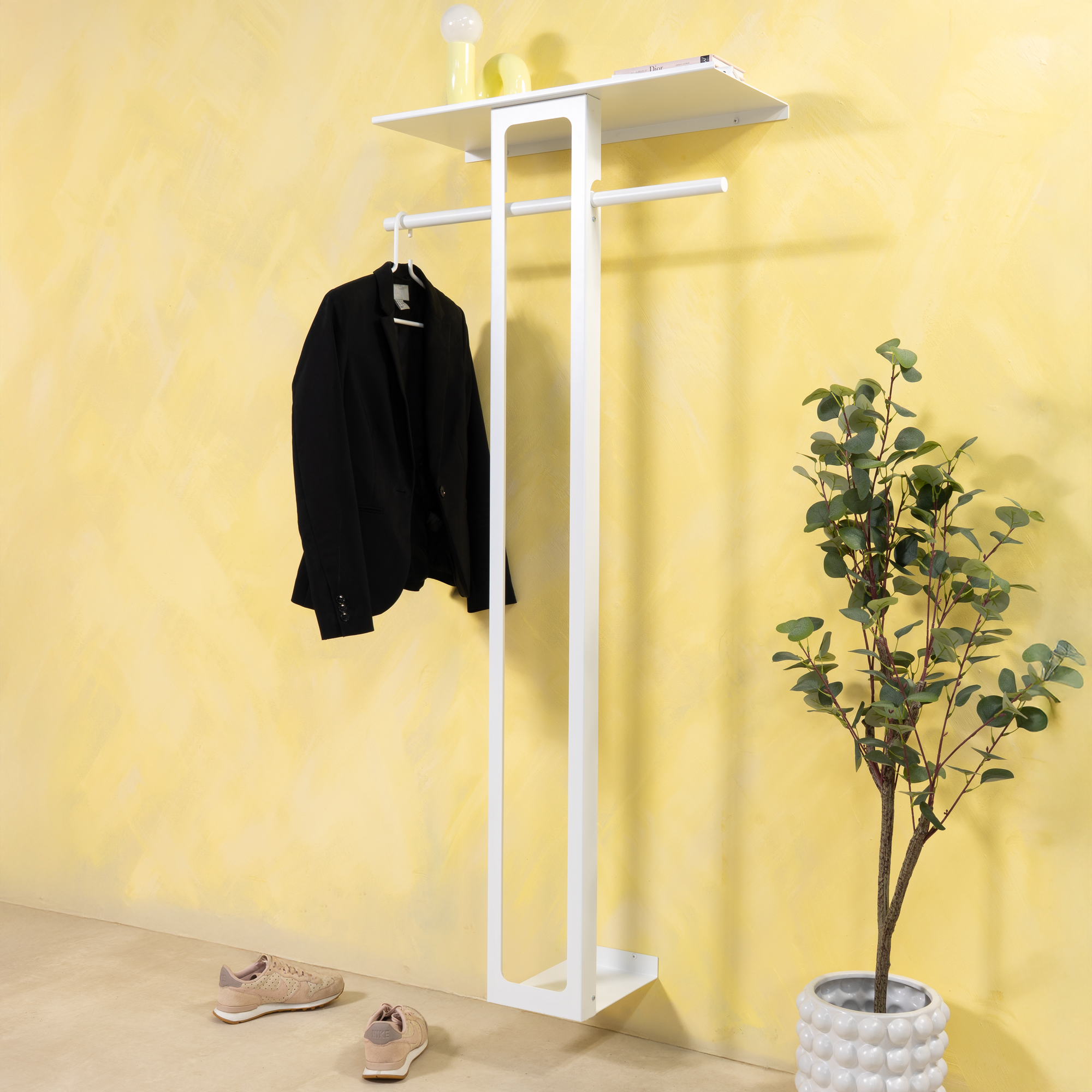 LUNO LARGE 70 Wall Coat Rack - White_1