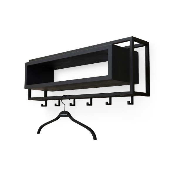 Product SCHOOL 80 Coat rack - Black / Oak Black