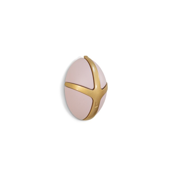 Product TICK Coat rack - Pale Pink / Gold