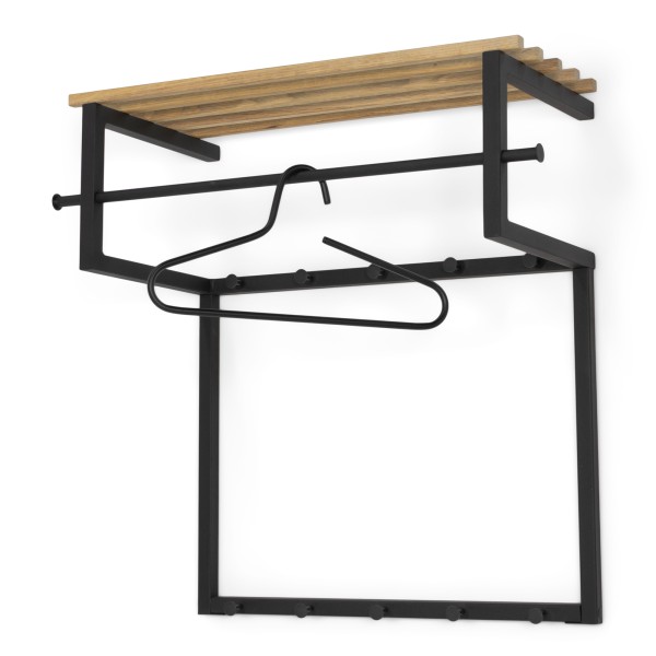 Product RIZZOLI Wandkapstok - Zwart / Eiken