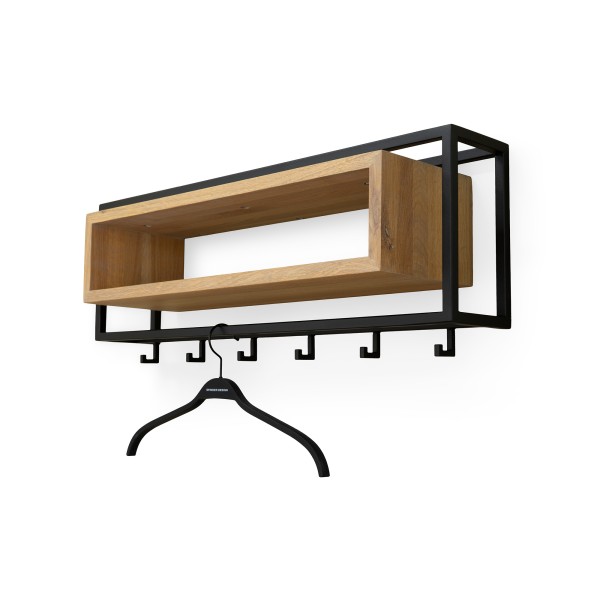 Product SCHOOL 80 Coat rack - Black / Oak