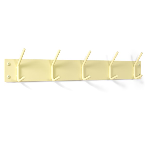 Product FUSION 5 Wall mounted coat rack - Butter Yellow